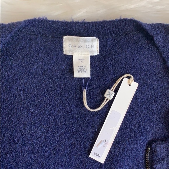 nwt // caslon peplum boucle full zip jacket - Picture 7 of 8